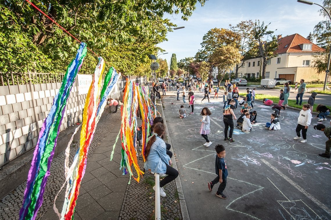 Schulzonen-Aktion an der Tempelherren-Grundschule, Berlin.