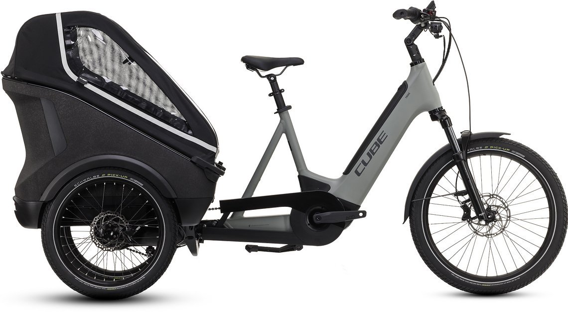 Das Cube Trike Family Hybrid kommt außerdem noch in Grau …