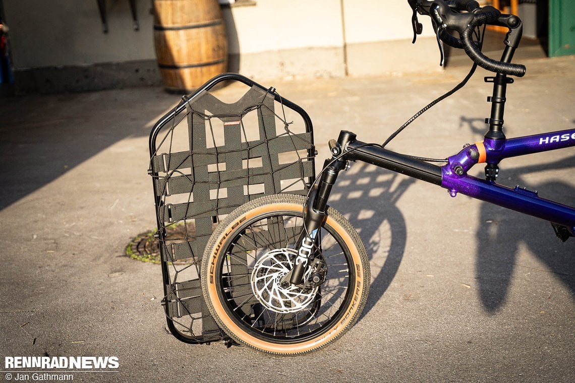 Außerdem wird das Cargobike schmaler