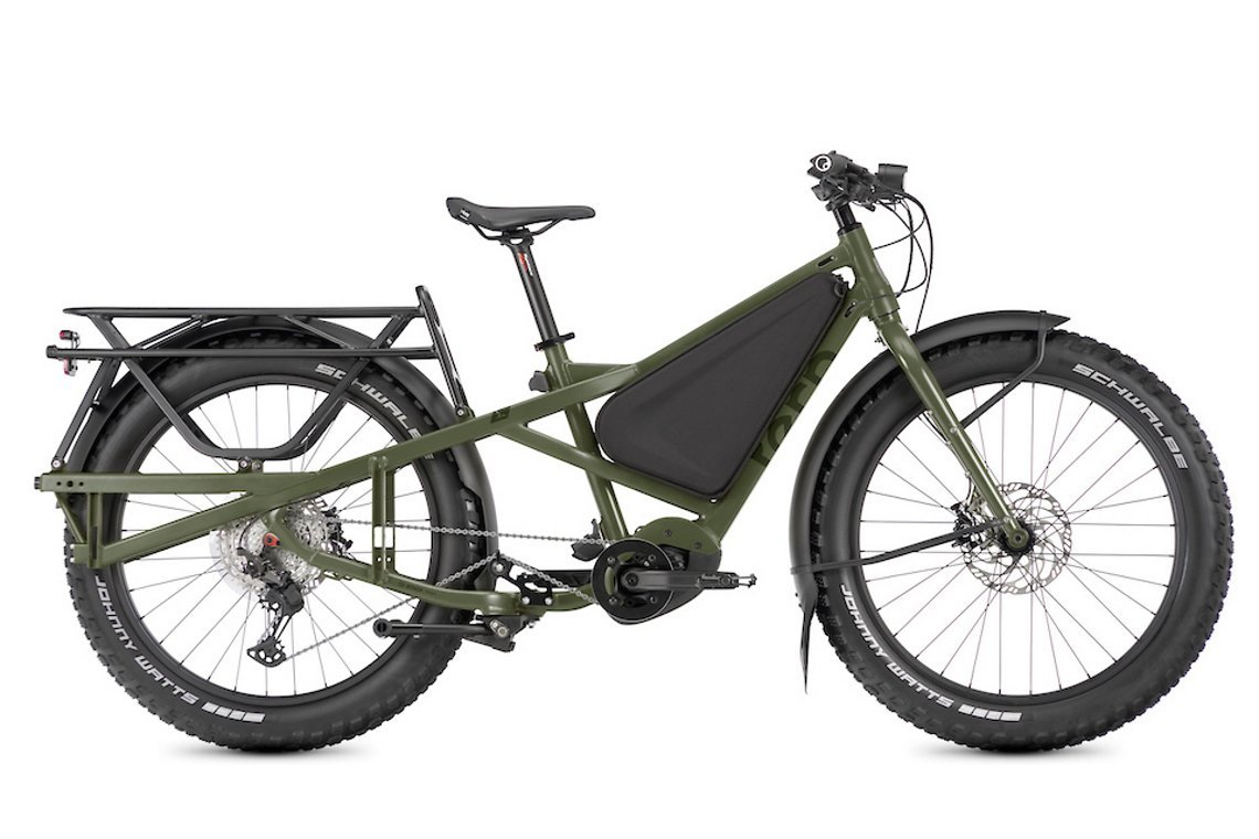 Das neue Tern Orox E-Lastenrad kommt mit wahlweise 29 x 2.6 Zoll oder der hier abgebildeten 27,5 x 4 Zoll Bereifung.