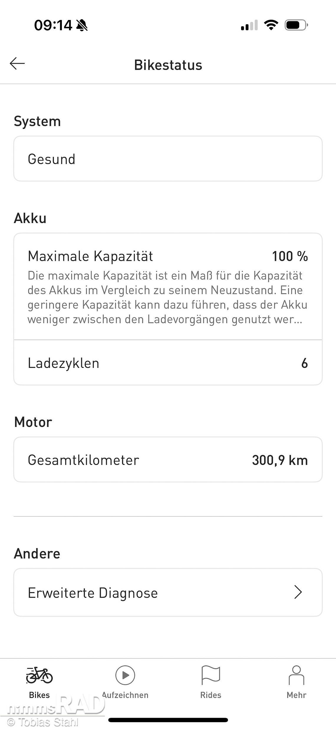 Wie geht's dem Akku? Bis hin zur Akkugesundheit und optimiertem Ladeverhalten kann die App weiterhelfen