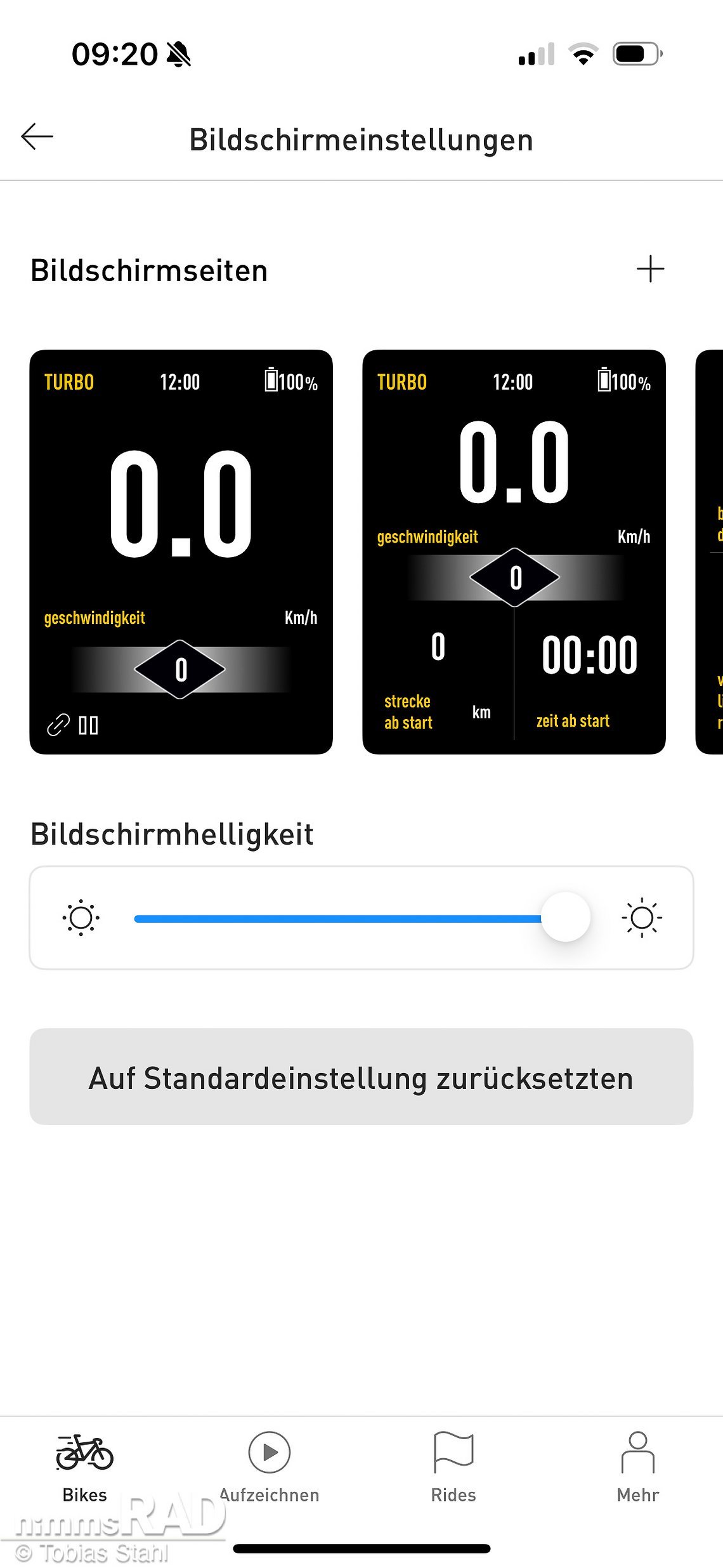 Die Seiten des Specialized Mastermind TCD-Displays können weitreichend konfiguriert werden