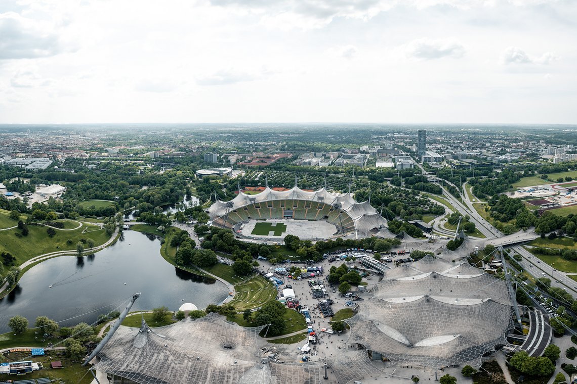 Der Olympiapark in München ist ein ziemlich fantastischer Ort – und wird auch 2024 wieder die E-Bike-Days beherbergen.