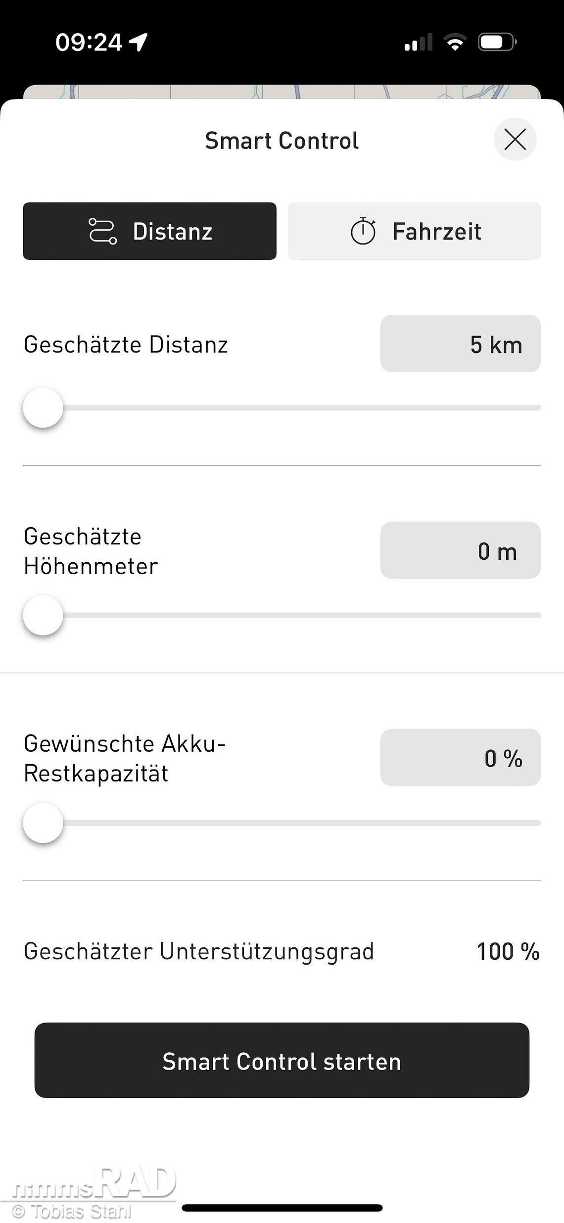 Die Smart Control kann die Unterstützungsleistung so regeln, dass man mit großer Wahrscheinlichkeit sein Ziel erreicht