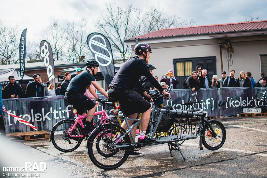 Draußen tobte unterdessen das Cargobike-Race.