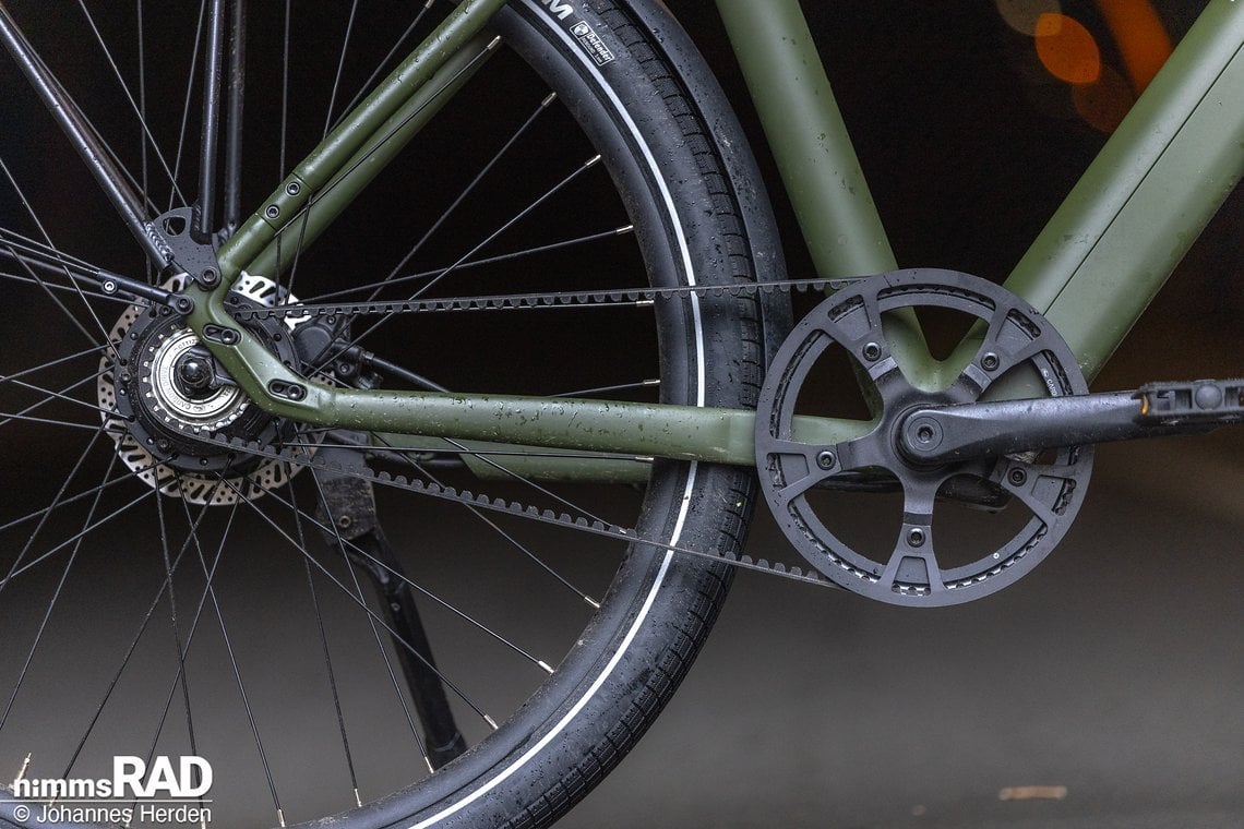 Der Singlespeed-Antrieb mit Gates Carbon Drive sorgt für eine geringe Wartung.