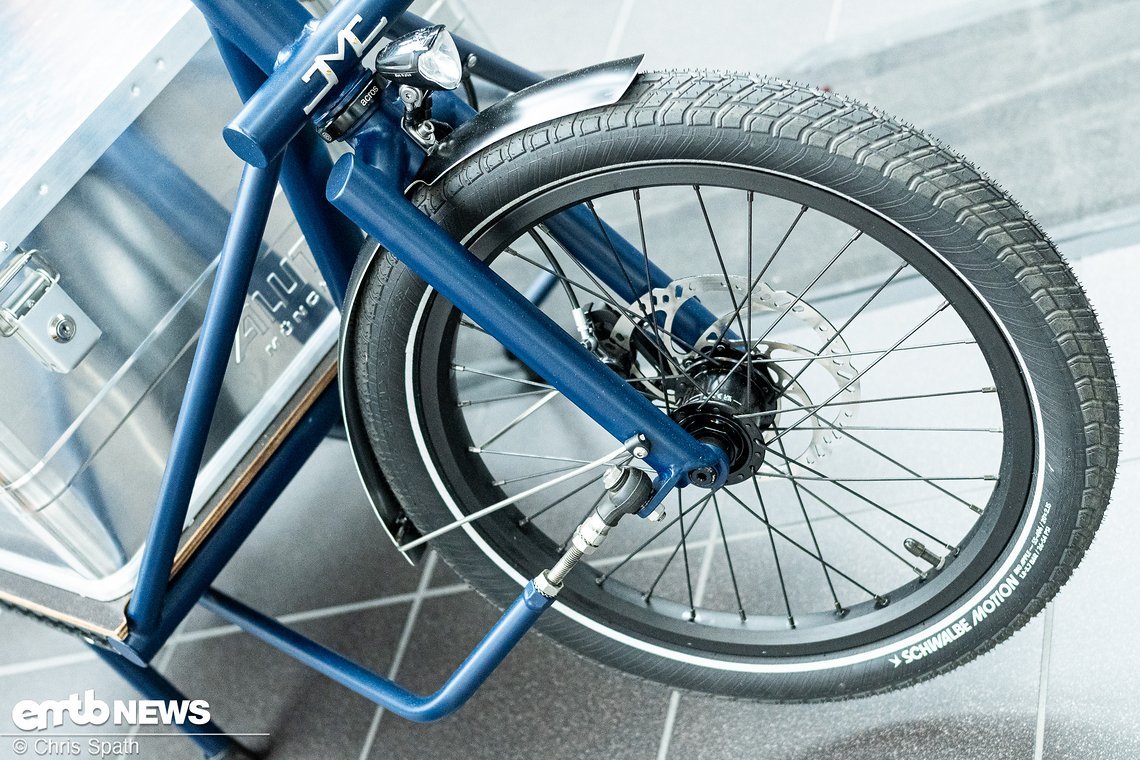 Erdmann baut auch die Gabeln für seine Bikes selbst.