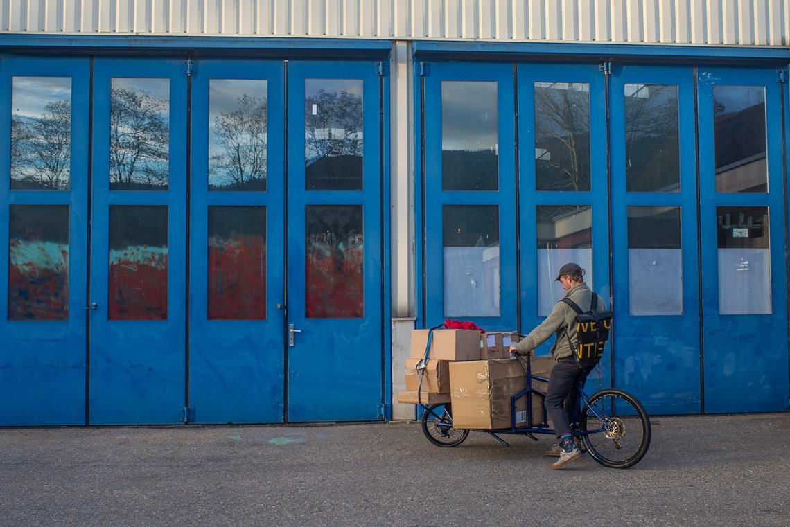 Das hara Cargo Lastenrad im Einsatz