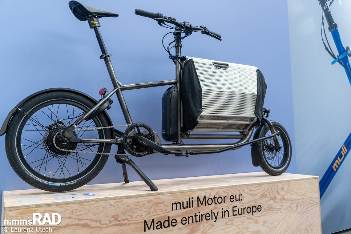 Das Muli Motor eu ist nur eines von vielen Higlights am Stand der Kölner Lastenradschmiede.