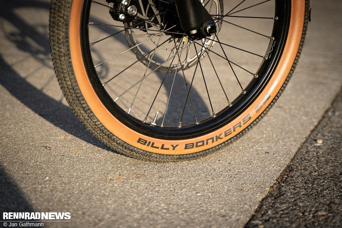 Die Schwalbe Billy Bonkers Reifen sehen nicht nur stylish aus, sondern gefielen auch für das Einsatzgebiet.