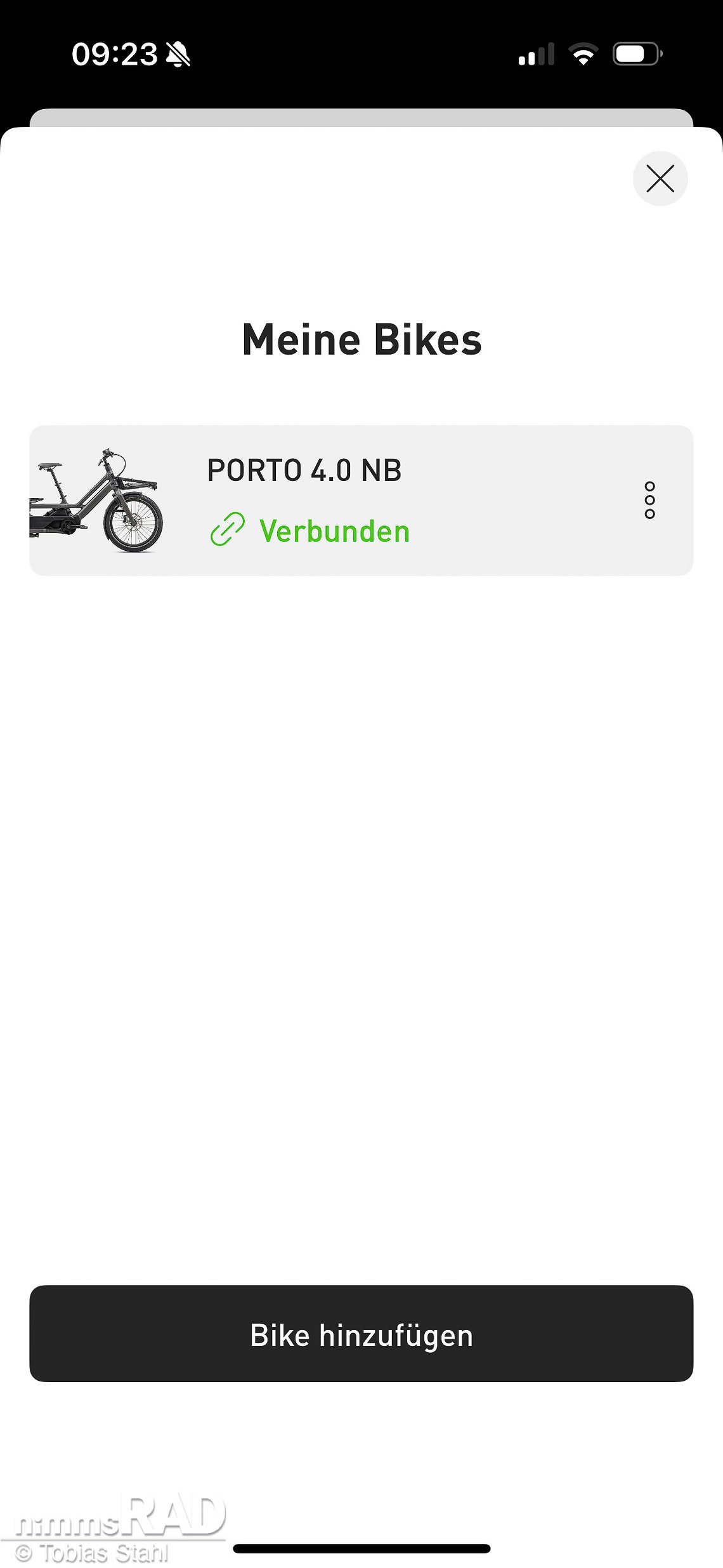 Die App bietet Luft für mehr als ein Bike