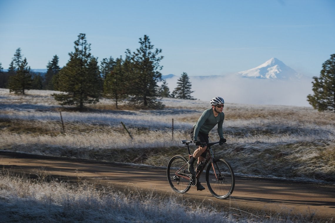 Ballern ohne Buckel: Das Giant Fastroad AR bietet eine entspanntere Sitzposition als ein Gravelbike.