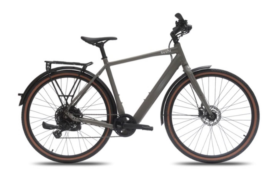 Das Tabi E-Bike erscheint als Tiefeinsteiger und Diamantrahmen.