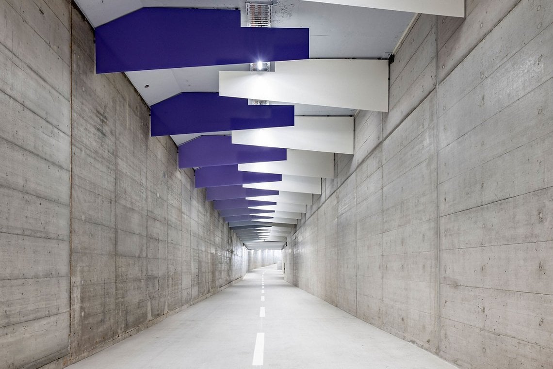 Blick in den Stadttunnel Richtung Kasernenstrasse.