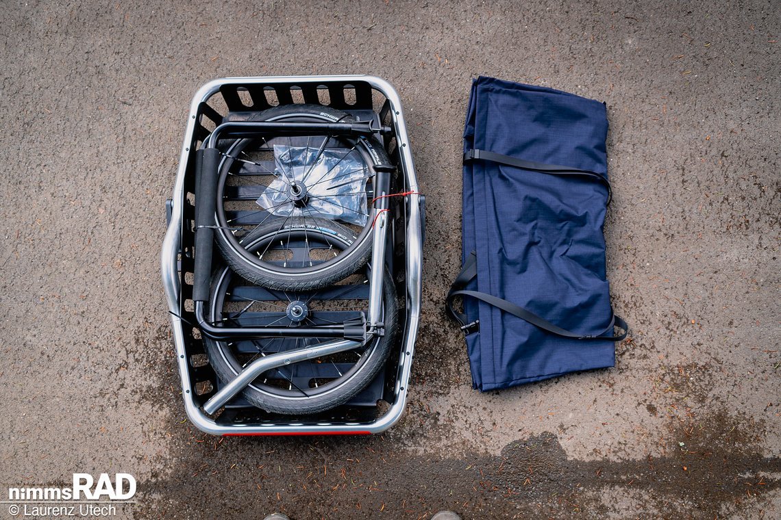 Unser Lieblingszubehörteil war die 220 l fassende Packtasche, in die ein halber Supermarkt hineinpasst.