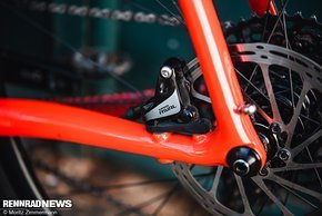 Die SRAM Rival Disc-Bremsen mit 160-mm-Rotor überzeugten