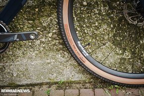 Syntace-Laufräder und breite WTB Riddler Reifen in 45 mm sorgen für Trail-Tauglichkeit.