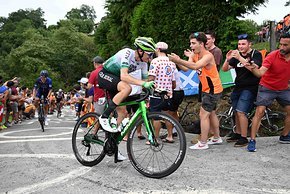 Galfer arbeitet in der Entwicklung unter anderem mit dem spanischen Caja Rural Team zusammen – hier bei der Classica San Sebastian.