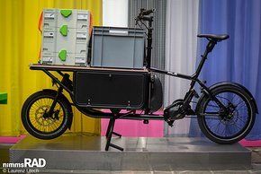 Muli mit muli BOX: Bis zu 400 Liter Stauraum stellt das Profi-Lastenrad zur Verfügung, bei nur 195 cm Gesamtlänge!