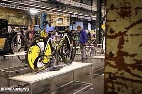 Eine Ausstellung widmete sich Rennrädern mit Geschichte