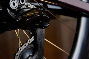 Der Schaltwerkskäfig soll, laut Colnago Pressemitteilung, speziell für das Fleur-de-Lys gebaut worden sein.