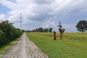 Alter Lochplattenweg beim Orbit Rhön am ehemaligen „Todesstreifen“.