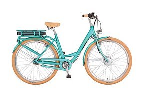 Das Prophete E-Bike Retro ist eine Mischung aus Hollandrad, Beach-Cruiser und E-Bike. Ein Nabenmotor sorgt für Vortrieb.