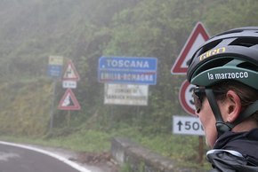 Am dritten Tag überqueren wir die Grenze zur Toskana! Das Wetter zeigte sich eher von seiner  feuchten Seite.