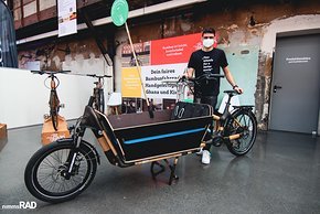 Bei MyBoo gab es deren erstes Lastenrad aus Bambus-Verbund zu bestaunen.