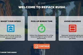 Repack Rush: Ein kurvenreicher Kurs für den neuen Controller.