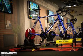 Mit dem Rocker Bike von Gymrail war die E-Cycling Area der Eurobike 2022 bestückt.