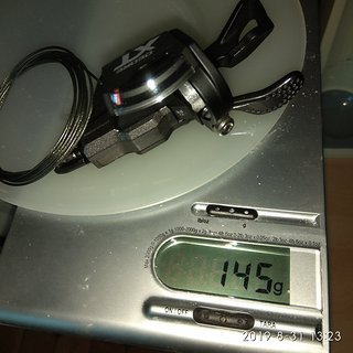 Gewicht Shimano Schalthebel XT SL-M8000 Rechts 