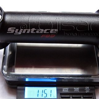 Gewicht Syntace Vorbau Force 99 25.4mm, 120mm, 6°