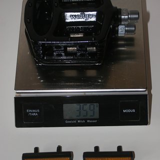 Gewicht Wellgo Pedale (Platform) MG-1 114.6x106.2x30.8mm