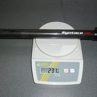 Gewicht Syntace Sattelstütze P6 Carbon 31,6 x 400mm