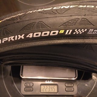 Gewicht Continental Reifen Grand Prix 4000 S II 700-25C, 25-622
