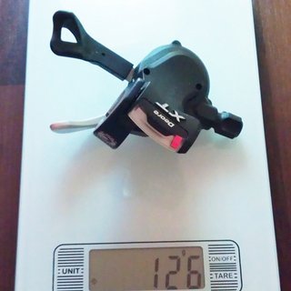 Gewicht Shimano Schalthebel XT SL-M770 3-fach