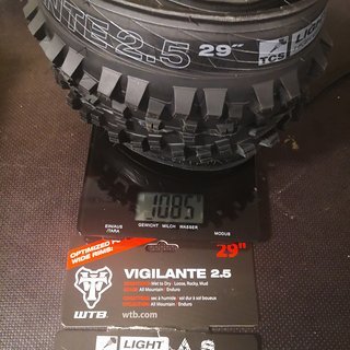 Gewicht WTB Reifen Vigilante light/high grip 29x2.5