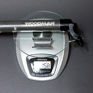 Gewicht Woodman Sattelstütze Carbo DX 31,6 x 350mm