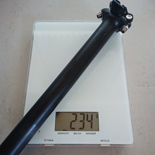 Gewicht Toseek Sattelstütze Carbon 27,2mm - 400mm