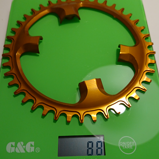 Gewicht Garbaruk Kettenblatt 110 BCD Shimano Asymmetric Road/CX Round | 42T | Orange 42T