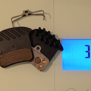 Gewicht Shimano Bremsbelag H03C Metall mit Kühlrippen 