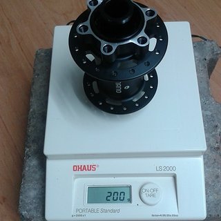 Gewicht Shimano Nabe XT HB-M758 100mm/15, 32-Loch