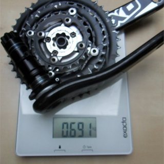 Gewicht SRAM Kurbelgarnitur XO/X0 3-fach  (44-33-22)