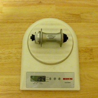 Gewicht Shimano Nabe LX HB-M585 CL 100mm/QR, 32-Loch