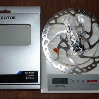 Gewicht Shimano Bremsscheibe SM-RT66M 180mm