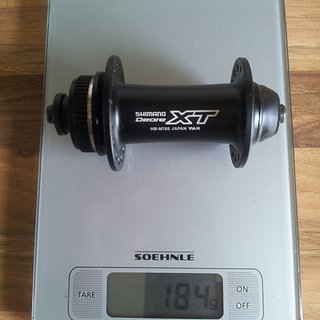 Gewicht Shimano Nabe XT HB-M765 100mm/QR, 32-Loch