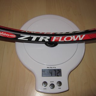 Gewicht Notubes Felge ZTR Flow 26", 559x22.6, 32°
