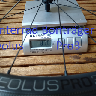 Gewicht Bontrager Systemlaufräder Aeolus Pro 3 
