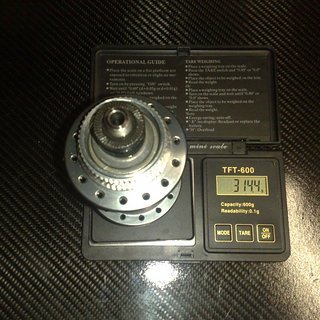 Gewicht Shimano Nabe XTR FH-M965 135mm/QR, 28-Loch